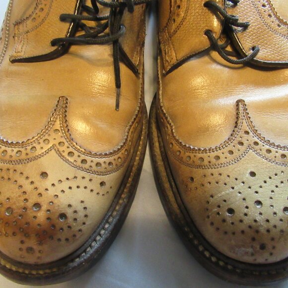 Mens Vtg Florsheim Shoes Leather Wingtip Oxford Dress Shoes Sz 9.5 main image 9